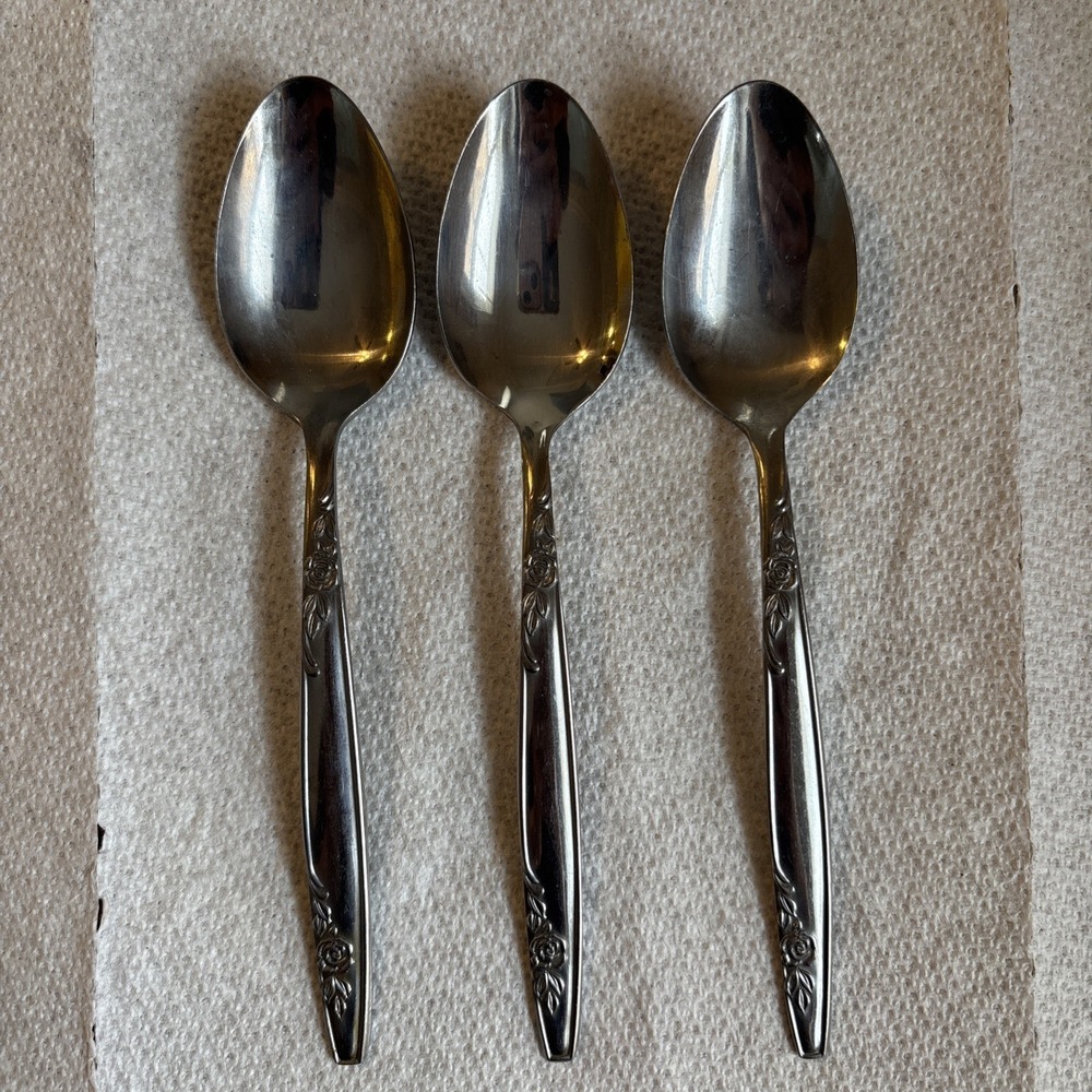 Imperial International Flatware IIC Stainless Korea Rosemere 3 Tablespoons Rose